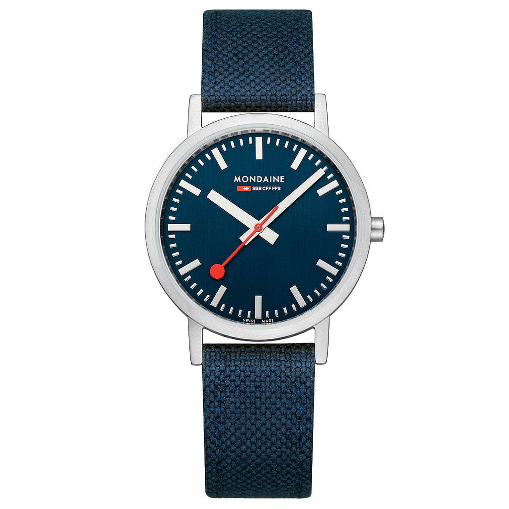 Mondaine Official Swiss Railways Classic Deep Blue 36mm Watch Watch Mondaine   