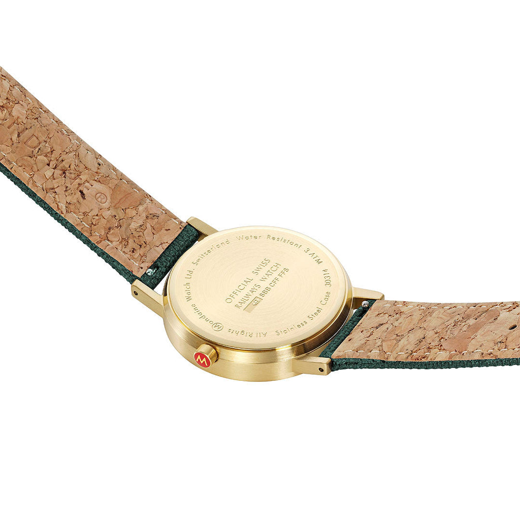 Mondaine Official Swiss Railways Classic Forest Green Textile 36mm Watch Watch Mondaine   