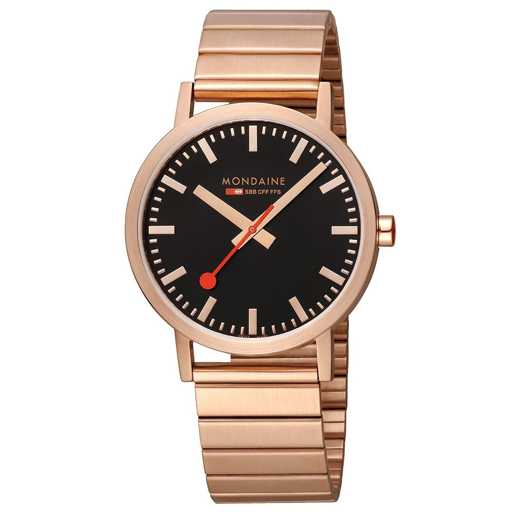 Mondaine Official Classic Metal Rose Gold Watch 40mm - A660.30360.16SBR Watch Mondaine   