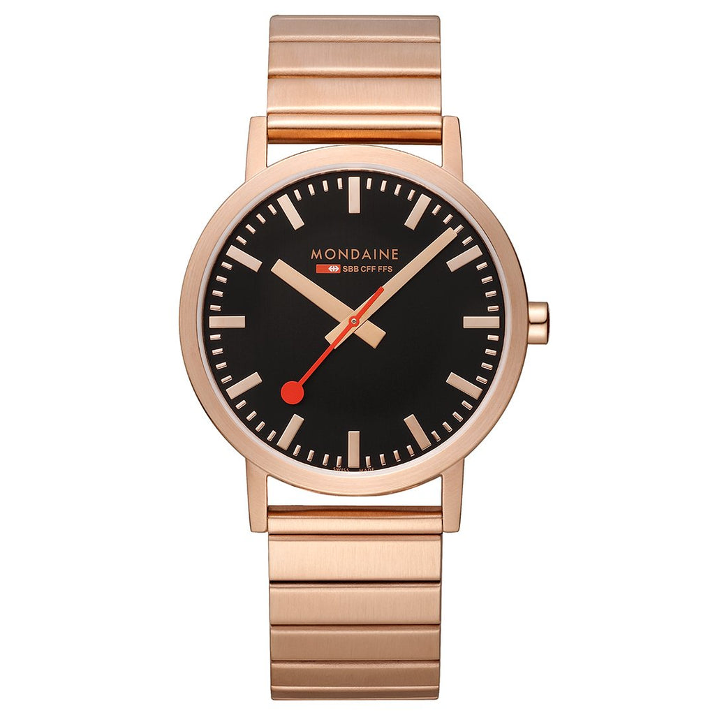 Mondaine Official Classic Metal Rose Gold Watch 40mm - A660.30360.16SBR Watch Mondaine   