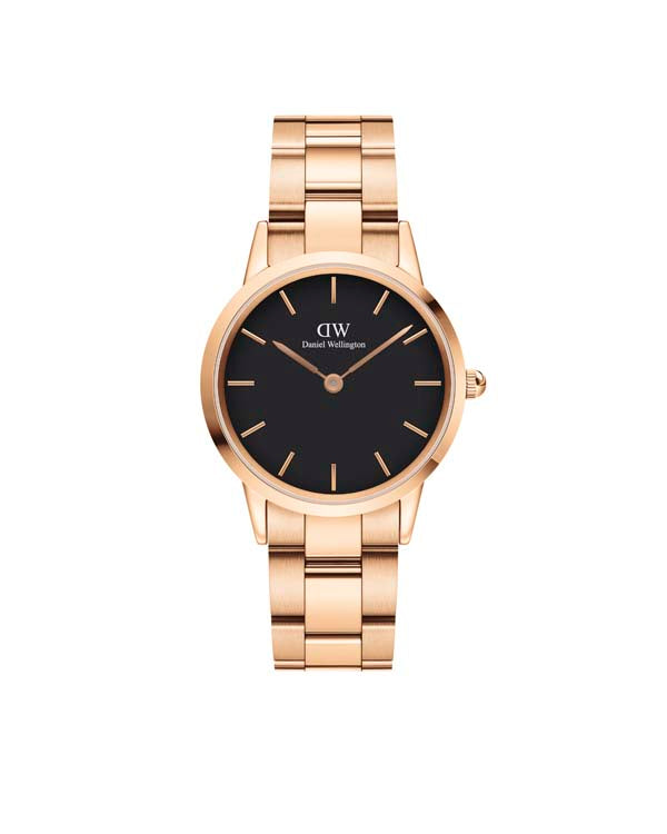 Daniel Wellington Iconic Link 32 Rose Gold & Black Watch Watch Daniel Wellington   