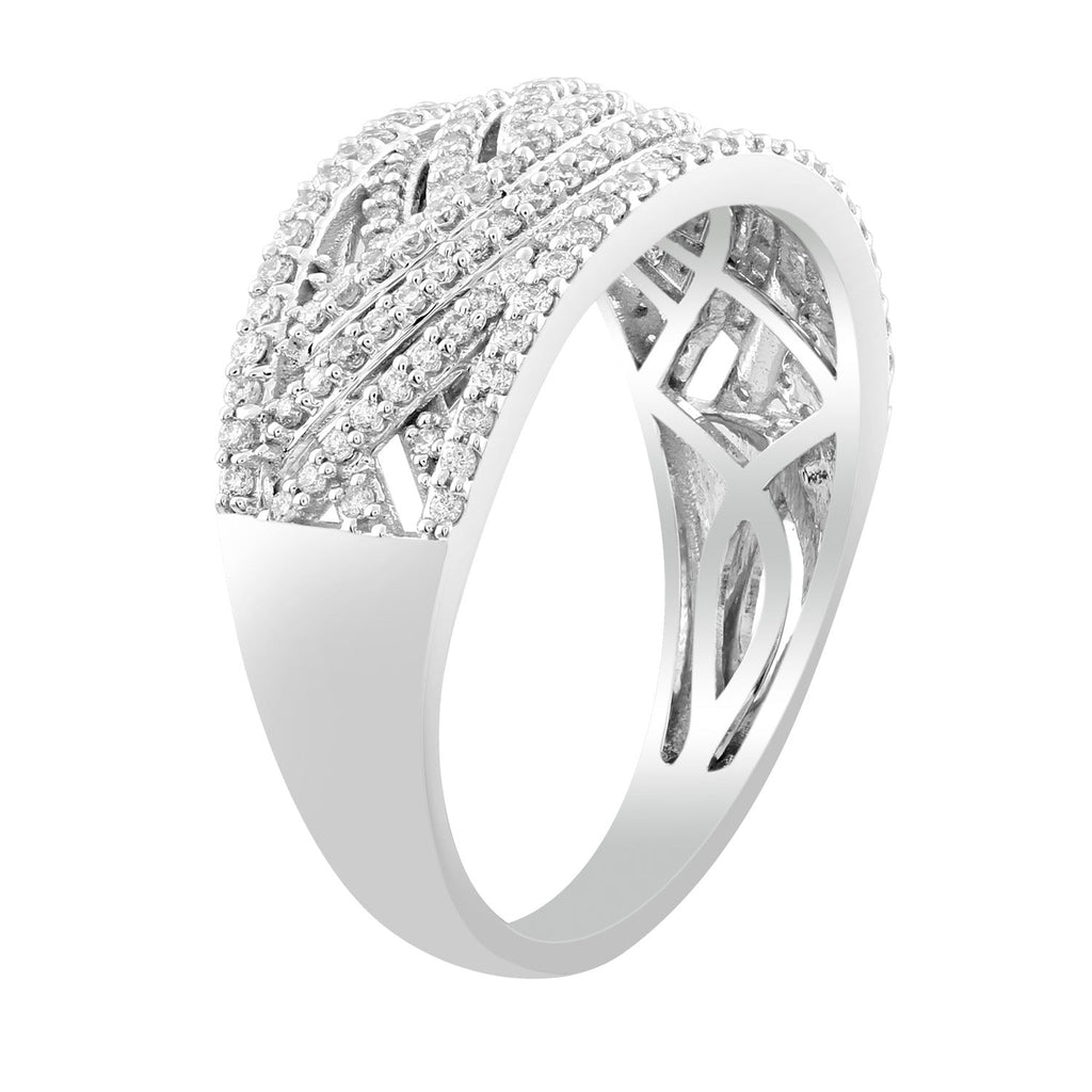 Diamond Ring with 0.53ct Diamonds in 9K White Gold Rings Boutique Diamond Jewellery   