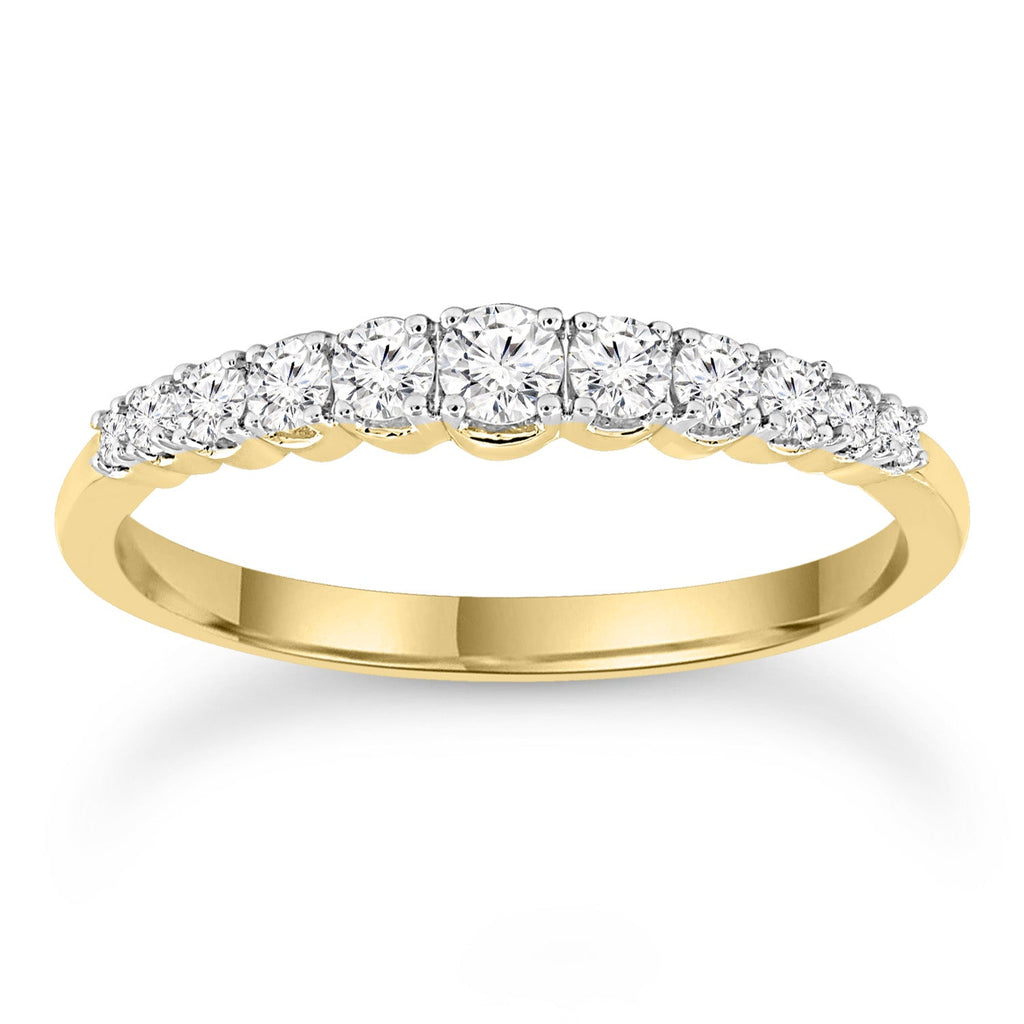 Diamond Ring with 0.33ct Diamonds in 9K Yellow Gold Rings Boutique Diamond Jewellery   