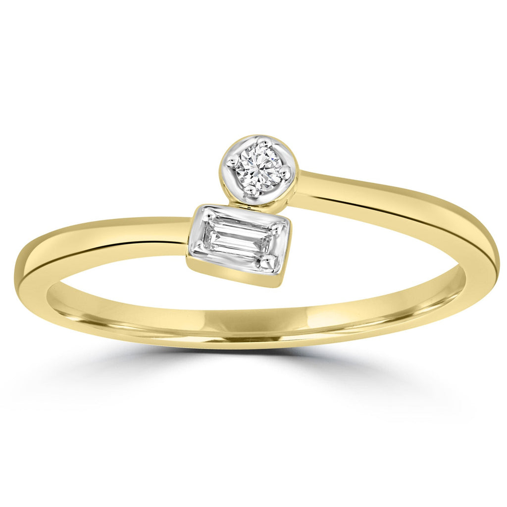 Diamond Ring with 0.05ct Diamonds in 9K Yellow Gold Rings Boutique Diamond Jewellery   