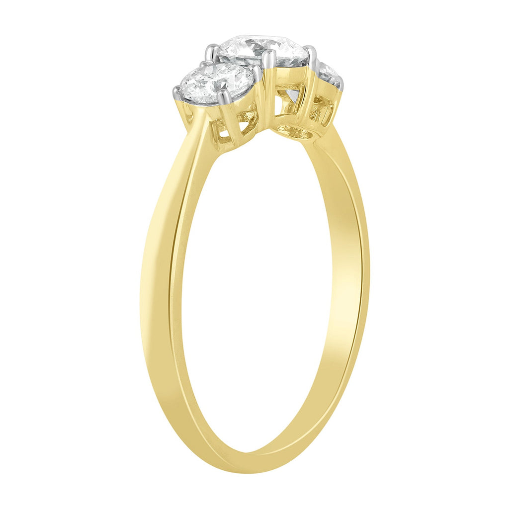 Diamond Ring with 1.00ct Diamonds in 9K Yellow Gold Rings Boutique Diamond Jewellery   