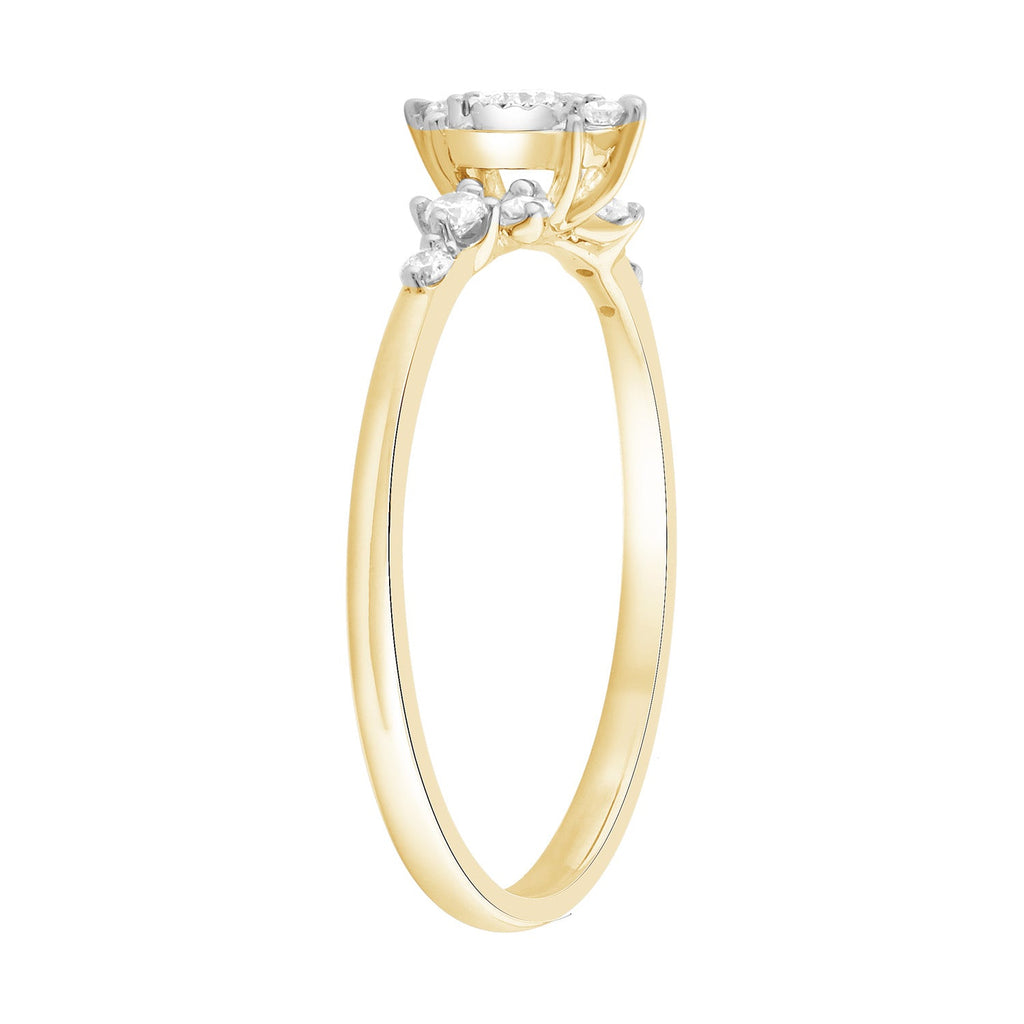 Diamond Ring with 0.20ct Diamonds in 9K Yellow Gold Rings Boutique Diamond Jewellery   