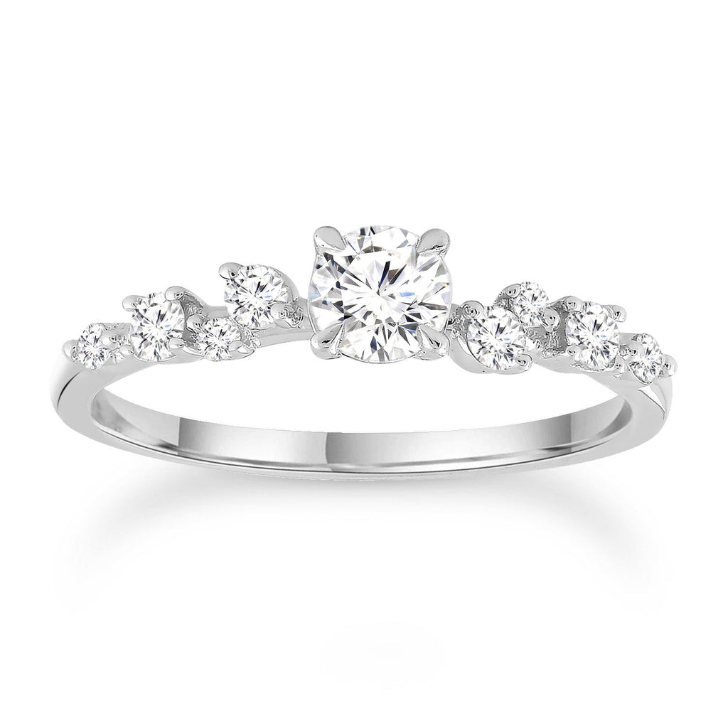 Diamond Ring with 0.50ct Diamonds in 9K White Gold Rings Boutique Diamond Jewellery   