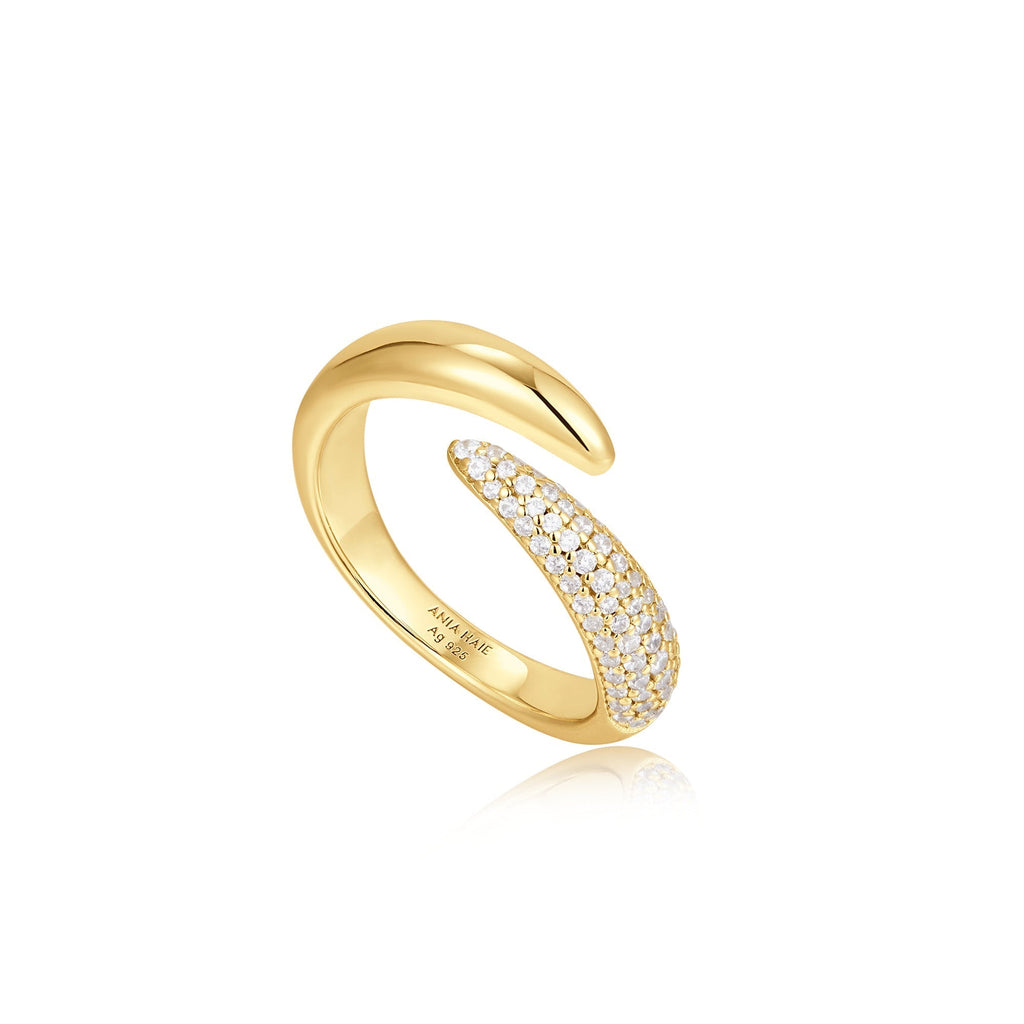 Ania Haie Gold Sparkle Adjustable Wrap Ring Ring Ania Haie   