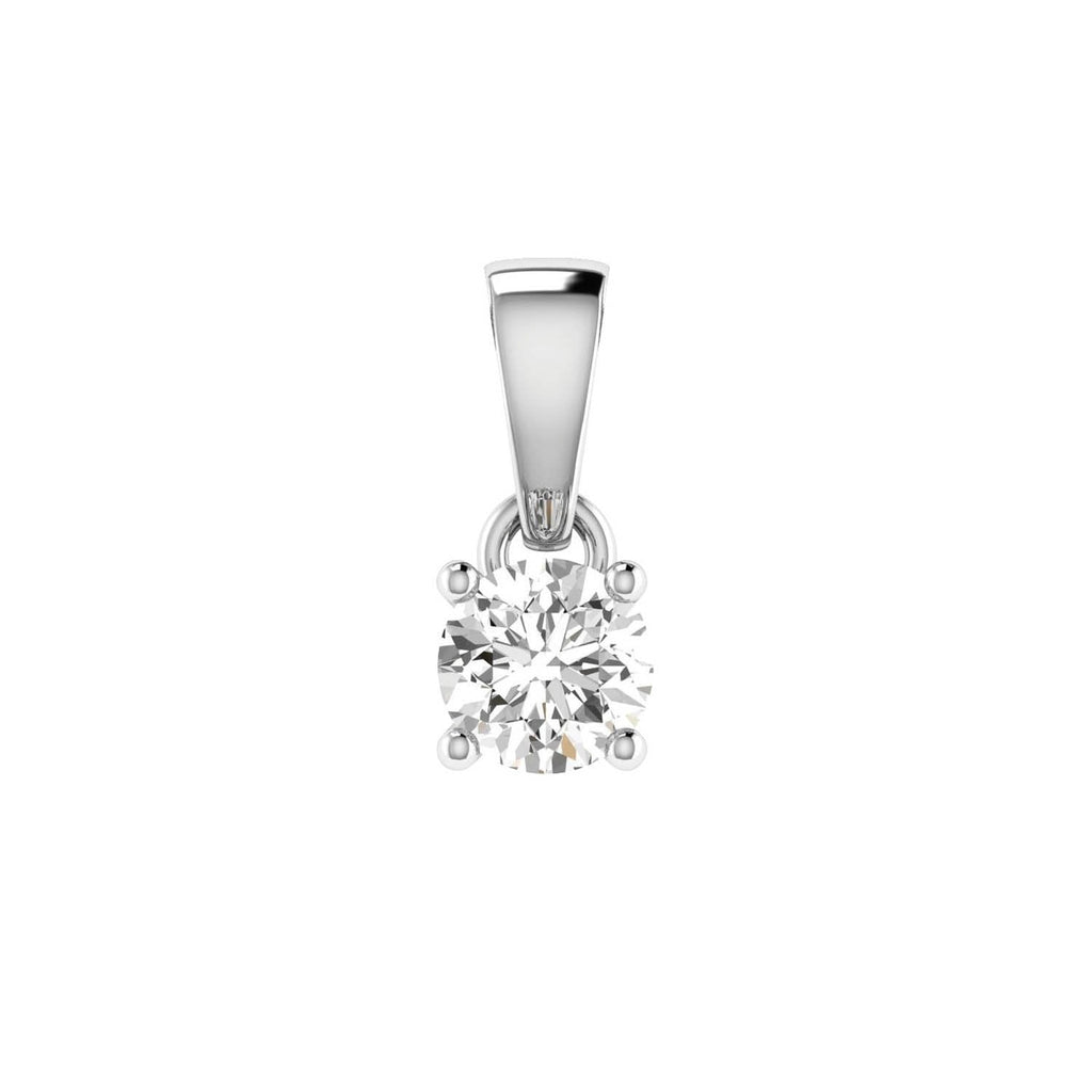 Diamond Solitaire Pendant with 0.30ct Diamonds in 18K White Gold - 18WCP30 Pendant Boutique Diamond Jewellery   