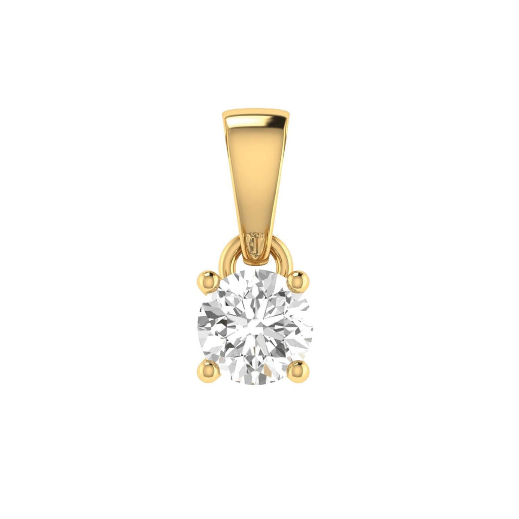 Diamond Solitaire Pendant with 0.25ct Diamonds in 18K Yellow Gold - 18YCP25 Pendant Boutique Diamond Jewellery   