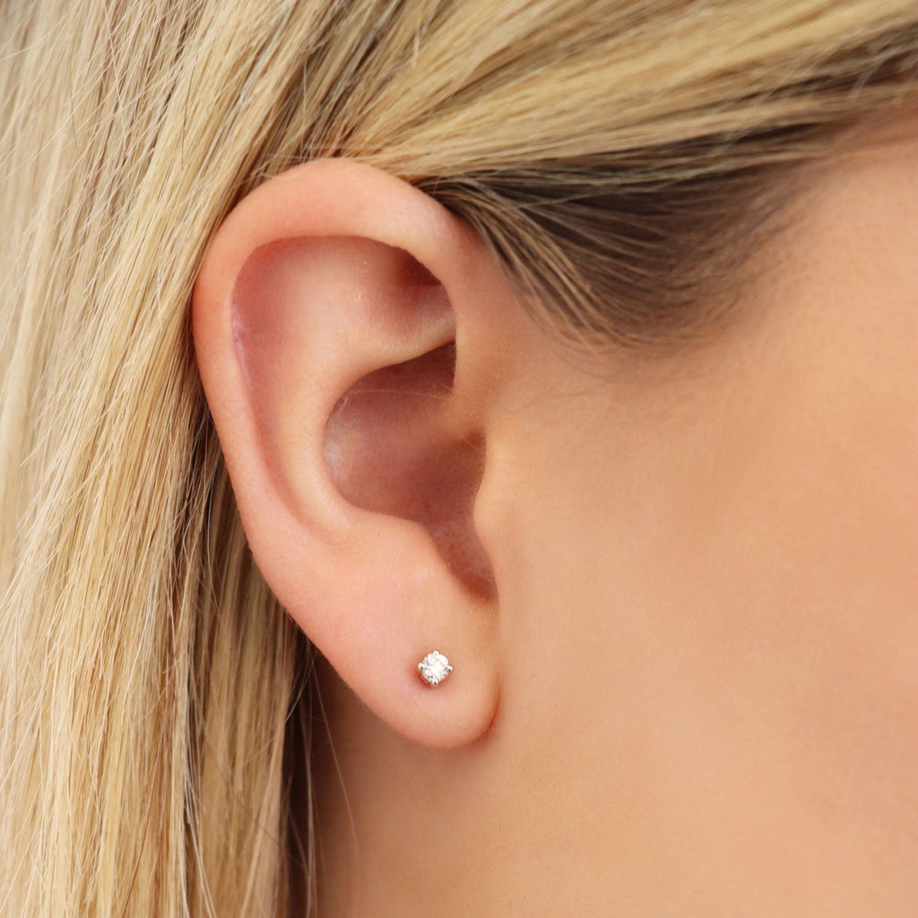 Diamond Stud Earrings with 0.20ct Diamonds in 9K Rose Gold - 9RCE20 Earrings Boutique Diamond Jewellery   