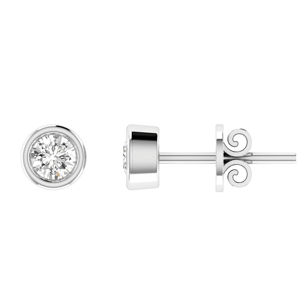 Diamond Stud Earrings with 0.25ct Diamonds in 9K White Gold - 9WBE25 Earrings Boutique Diamond Jewellery   