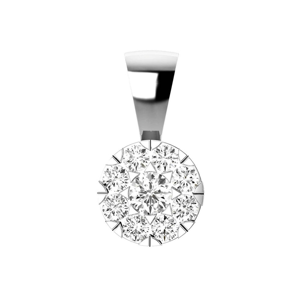 Cluster Diamond Pendant with 0.33ct Diamonds in 9K White Gold - 9WPCLUS33GH Pendant Boutique Diamond Jewellery   