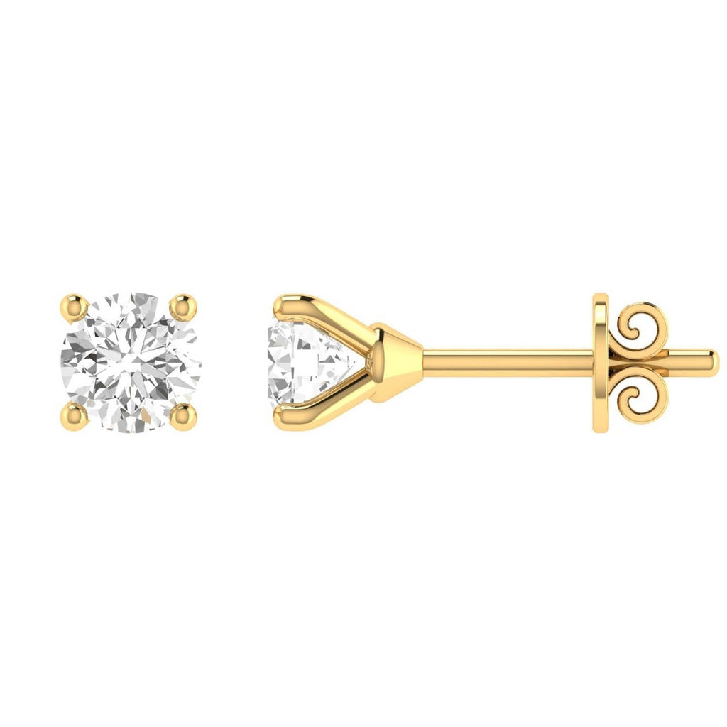 Diamond Stud Earrings with 0.20ct Diamonds in 9K Yellow Gold - 9YCE20 Earrings Boutique Diamond Jewellery   
