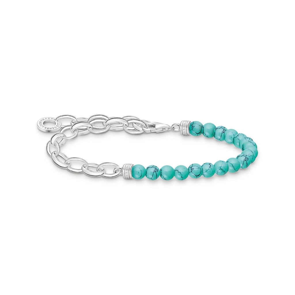 THOMAS SABO Link Chain Turquoise Bead Bracelet Bracelet Thomas Sabo 16 - 19 cm  