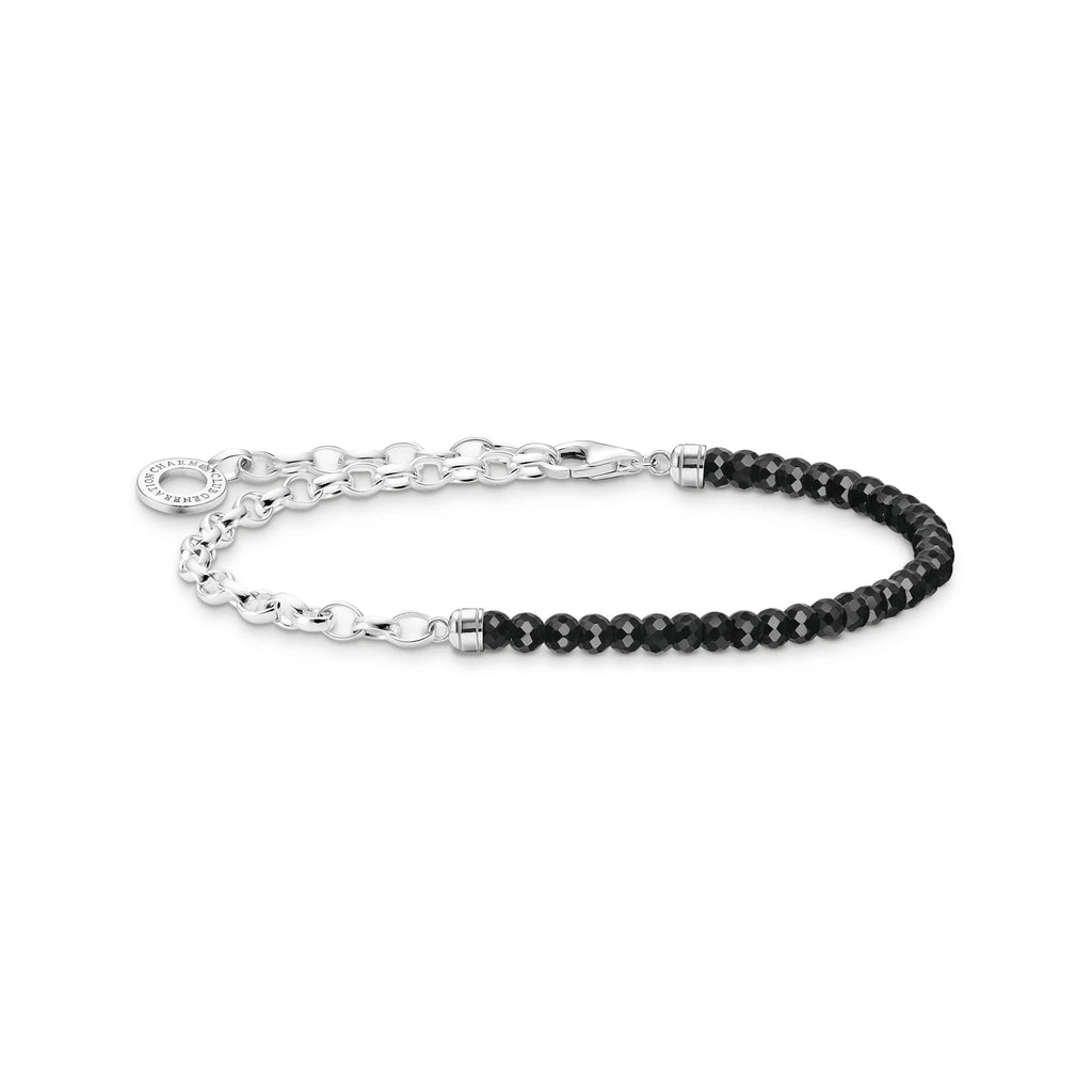 THOMAS SABO Chain Onyx Bead Bracelet Bracelet Thomas Sabo 14 cm  