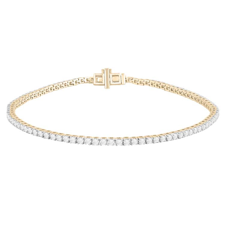 Diamond Tennis Bracelet with 1.50ct Diamonds in 9K Yellow Gold Bracelet Boutique Diamond Jewellery   