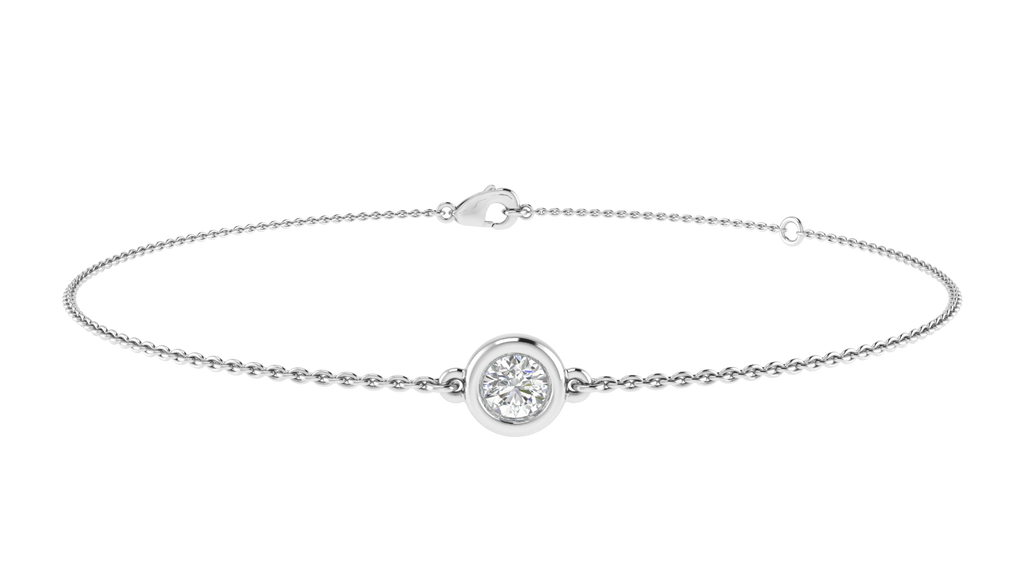 Diamond Round Bracelet with 0.15ct Diamonds in 9K White Gold Bracelet Boutique Diamond Jewellery   