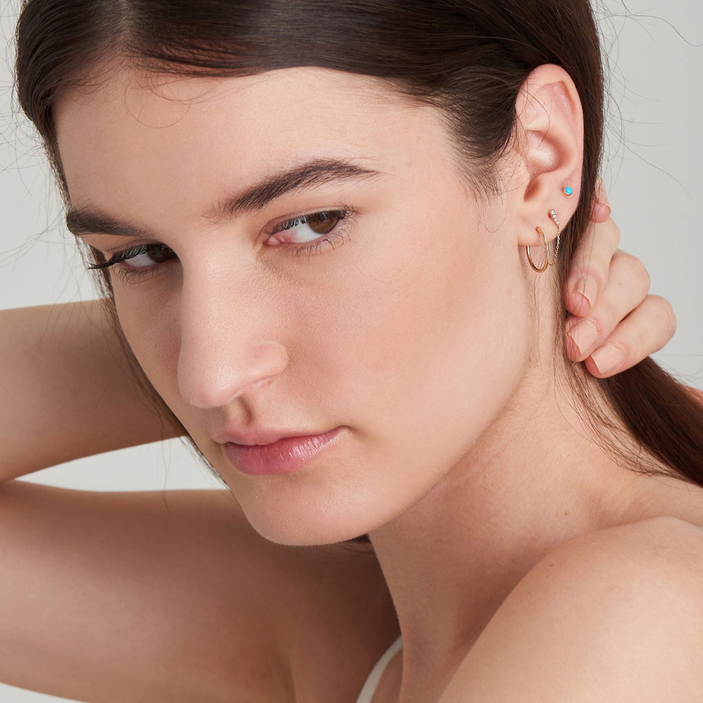 Ania Haie 14kt Gold Natural Diamond Drop Chain Earrings earrings Ania Haie   
