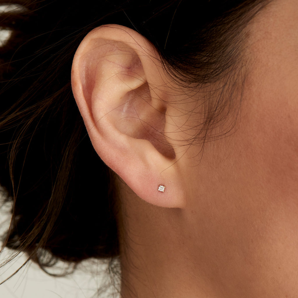 Ania Haie 14kt Gold Stargazer Natural Diamond Single Labret Earring Earrings Ania Haie   