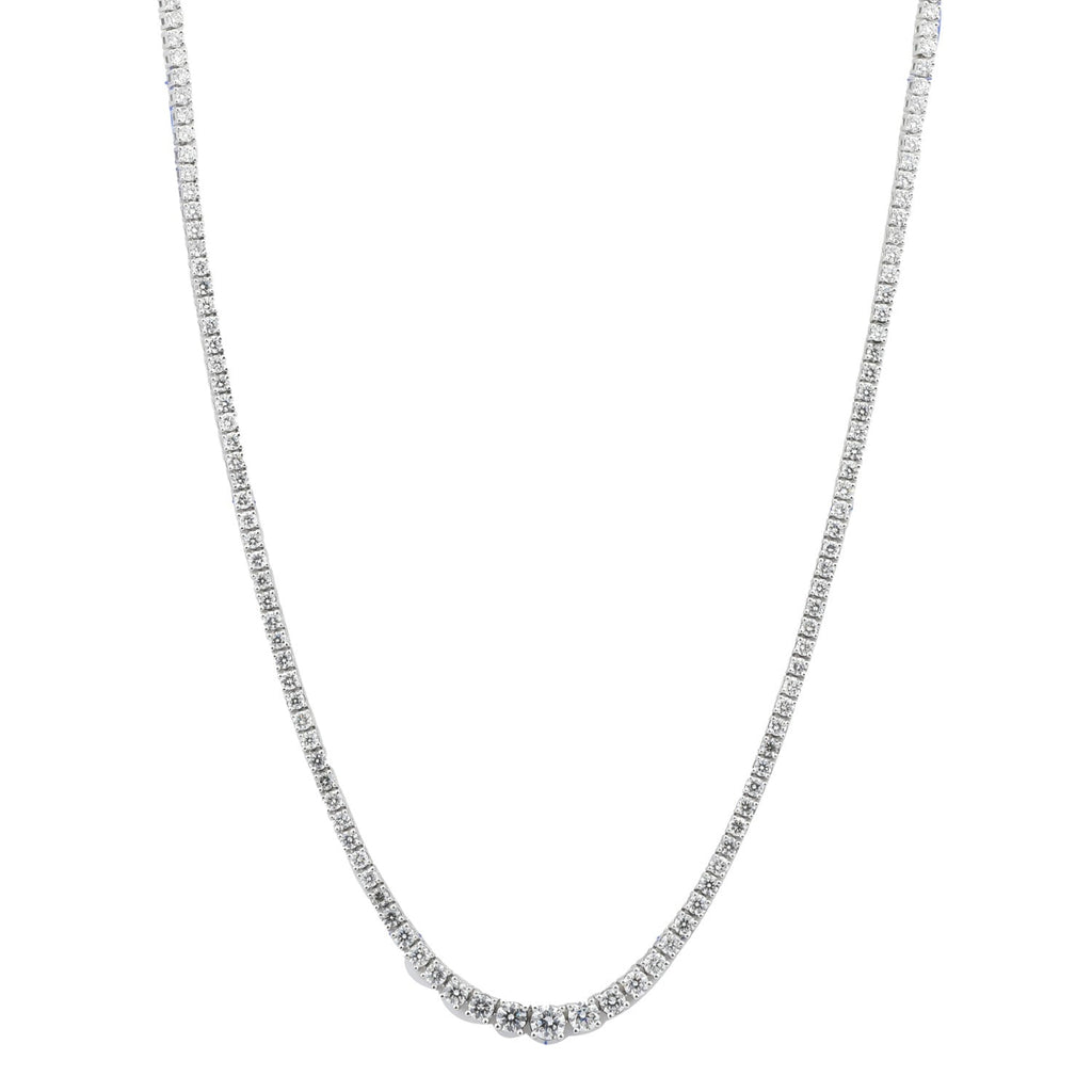 4.20ct Lab Grown Diamond Tennis Necklace in 18K White Gold Necklace Boutique Diamond Jewellery   