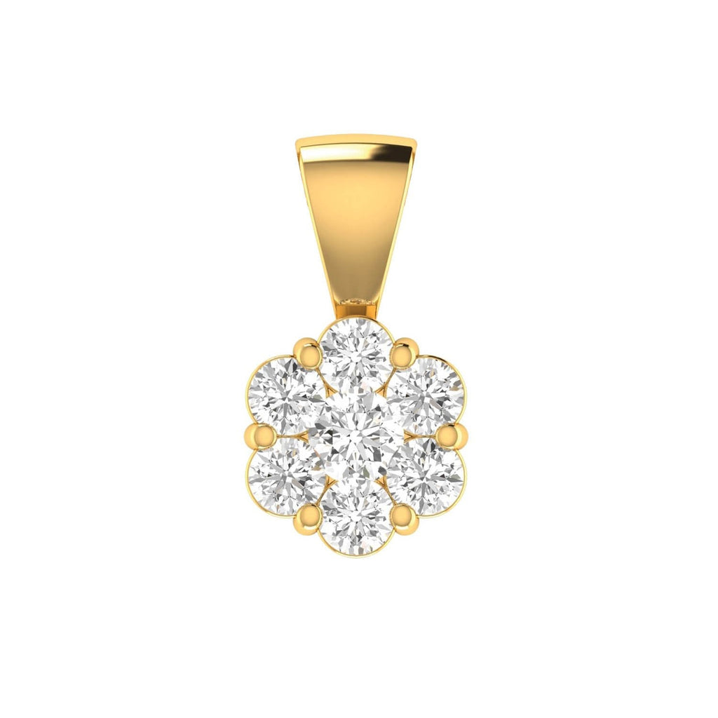 Cluster Diamond Pendant with 0.25ct Diamonds in 9K Yellow Gold Pendant Boutique Diamond Jewellery   