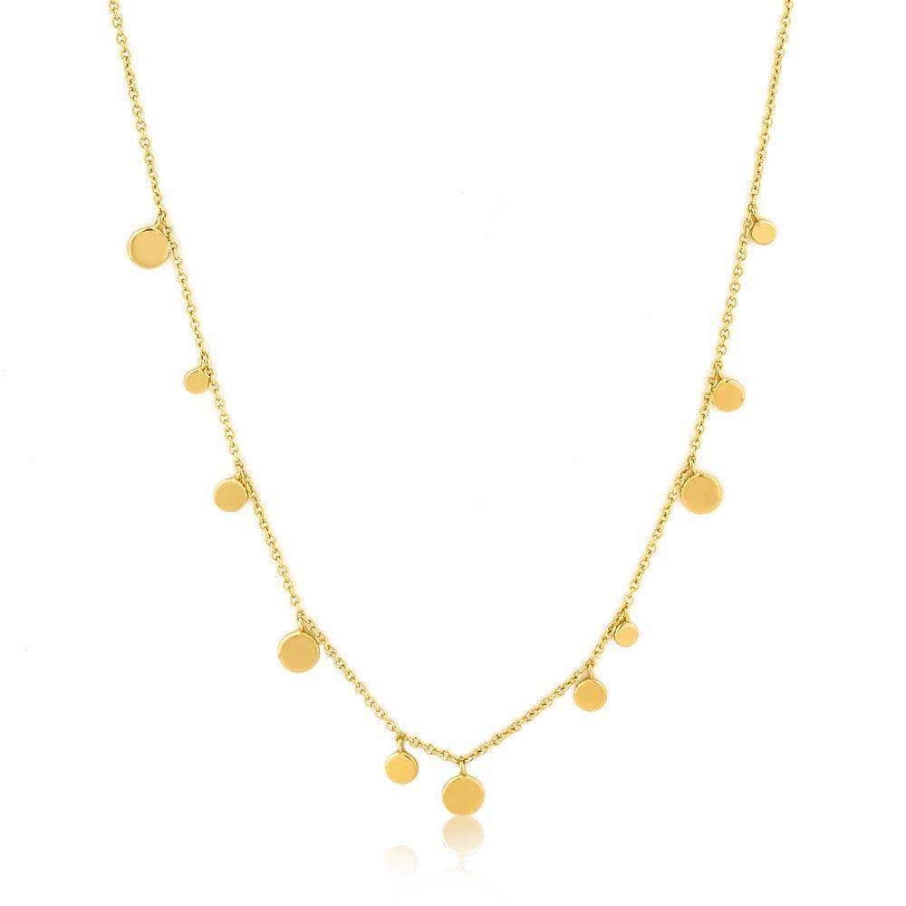 Ania Haie Geometry Mixed Discs Necklace - Gold Necklace Ania Haie Default Title  