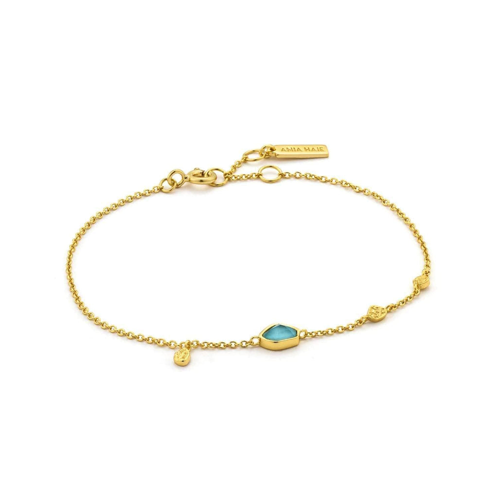 Ania Haie Turquoise Discs Bracelet - Gold Bracelet Ania Haie Default Title  