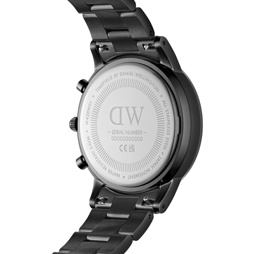 Daniel Wellington Iconic Chronograph 42 Link Black Sunray Watch Watch Daniel Wellington   