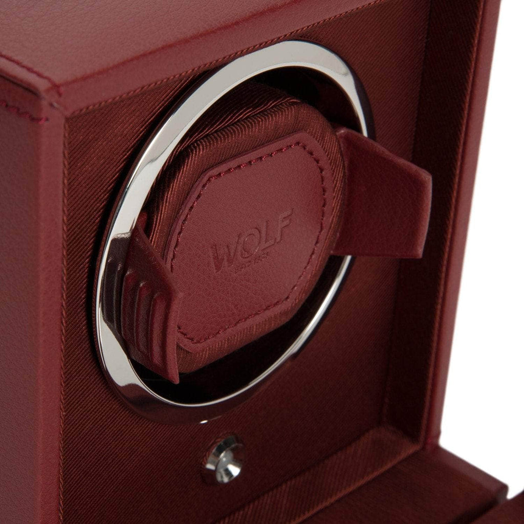 Wolf Cub Winder with Cover Bordeaux Watch Winder Wolf   