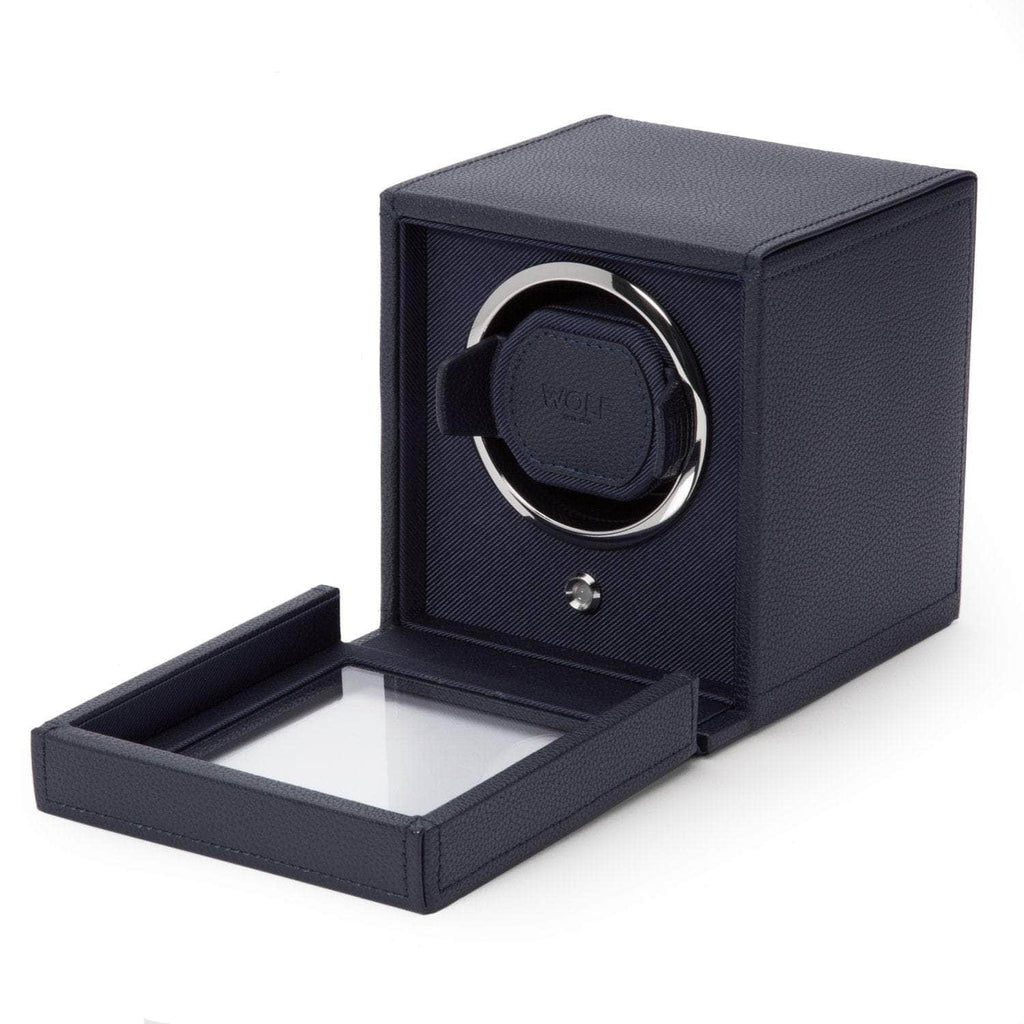 Wolf Cub Winder with Cover Navy Watch Winder Wolf   