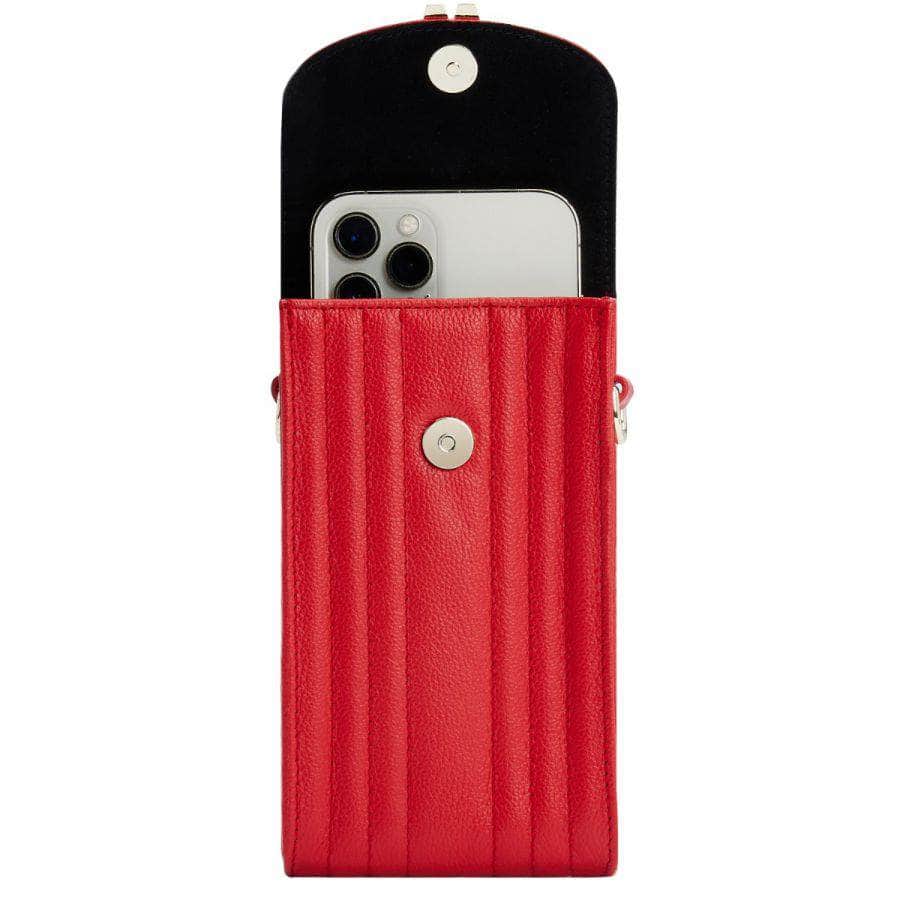 Wolf Mimi Phone Case with Wristlet & Lanyard Red Handbags Wolf   